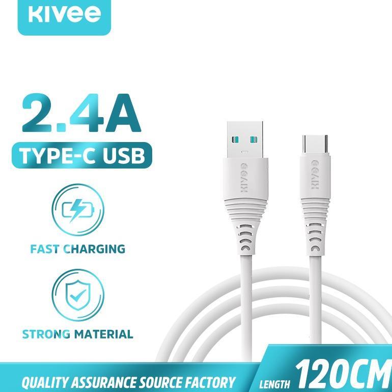 Kivee Kabel Data Lightning Micro USB Type C Cable Fast Charging 2.4A (-U_U-)
