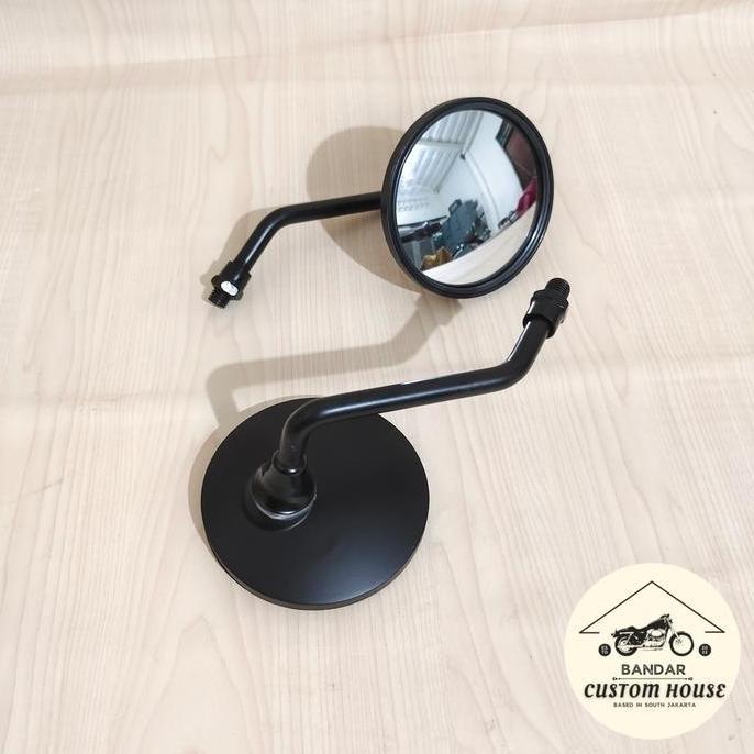 Lariiss- Spion Custom Bulat Kecil Cembung Hitam Pendek Yamaha XSR 155