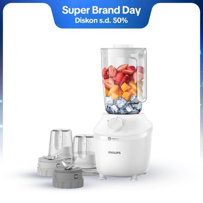 Blender Philips Plastik 1 Liter - 3000 series HR2042/30 - Blender Jus - Blender Juicer- Blender Terb