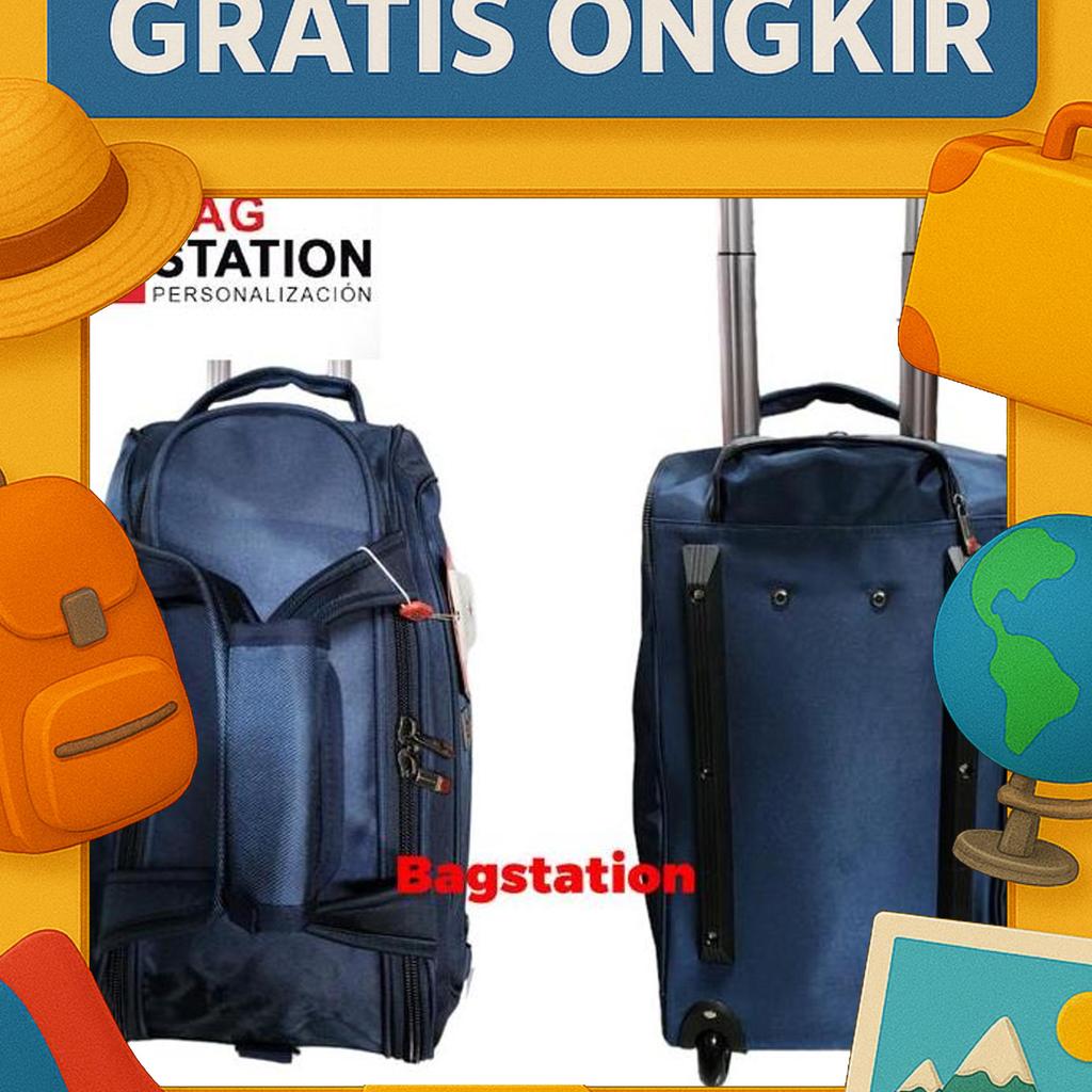 Tas Duffle Tas Cabin Koper Travel Bag Trolley Troly Polo Classic Roda Original Tas Pakaian Tas Pria