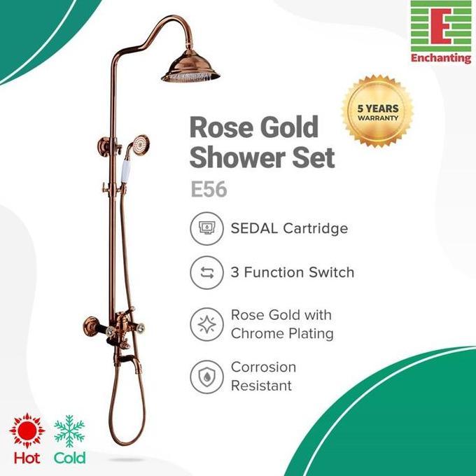 Shower Set Rose Gold Europe Enchanting E56