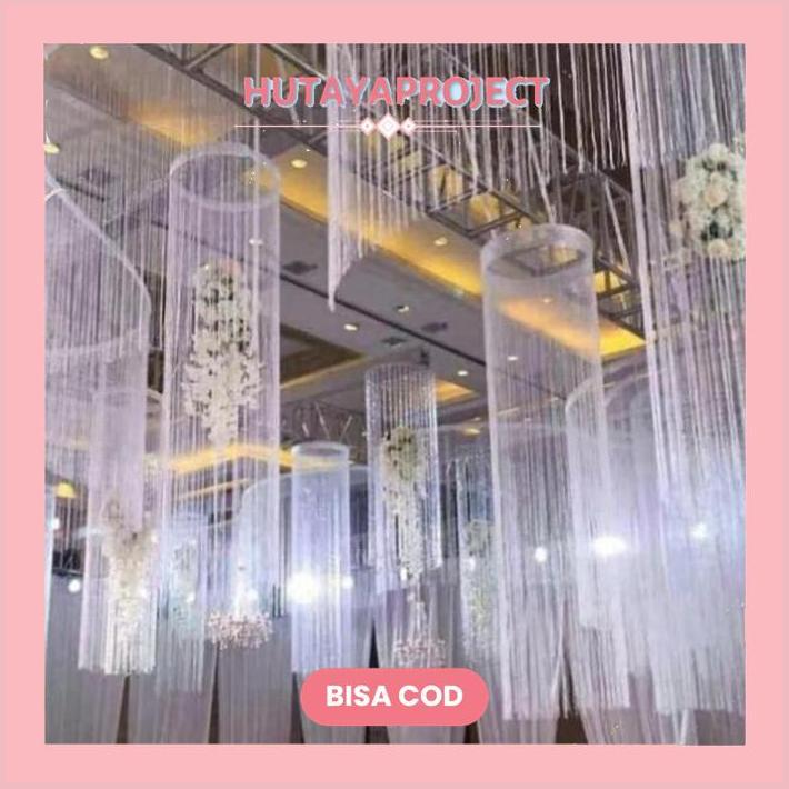 HUTAYAPROJECT TIRAI BENANG GLITTER 300X300 DEKORASI LAMPION DAN BACKDROP BERKUALITAS
