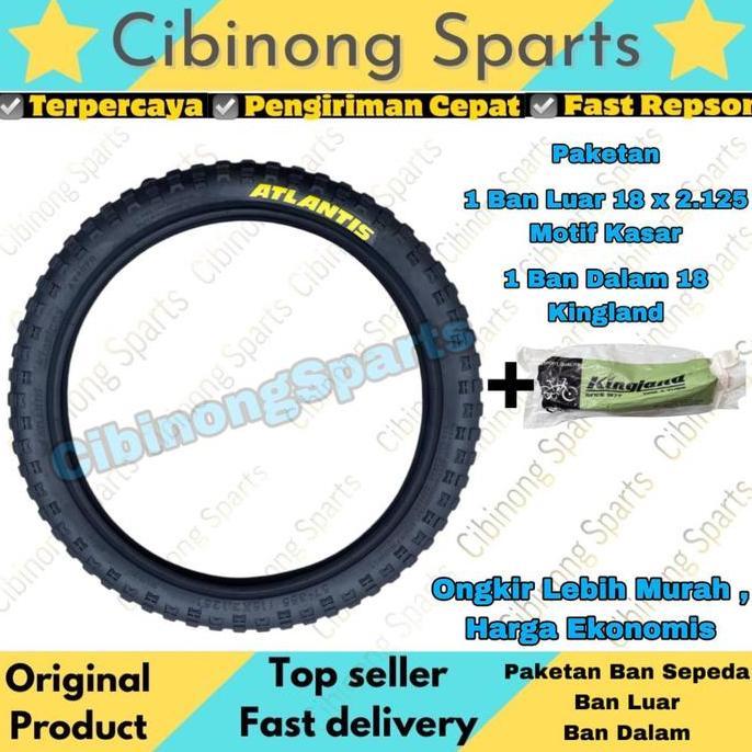 Promo Ban Luar dan Ban Dalam Paket Ban Luar dan Ban Dalam Sepeda BMX, Mini, Lipat, Anak, ukuran  18 