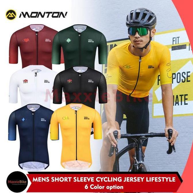 Promo Monton Baju Jersey Sepeda Pria Lengan Pendek Lifestyle Club Men Short Sleeve Cycling Jersey Sk