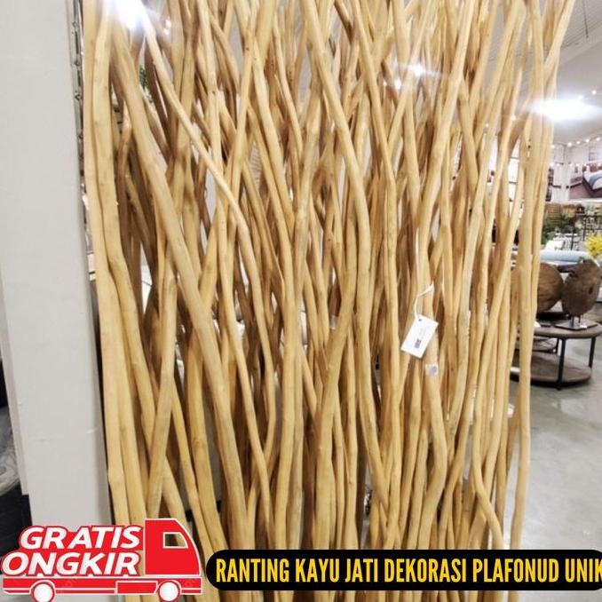 New- Ranting Pohon Jati Kayu Ranting Dekorasi panjang 100-200 cm