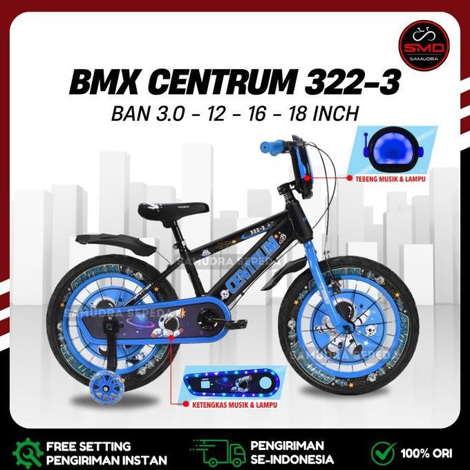 Promo Sepeda Anak BMX 12 16 18 Inch InterBike  // Centrum 322-3 Ban 2.5 / 3.0 Besar Lampu Klakson Mu