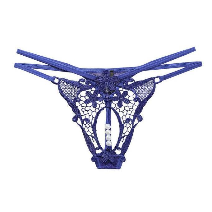 Murah Wanita Celana Dalam transparan Lace Bordir Cd Mutiara G String C227-1 Non COD