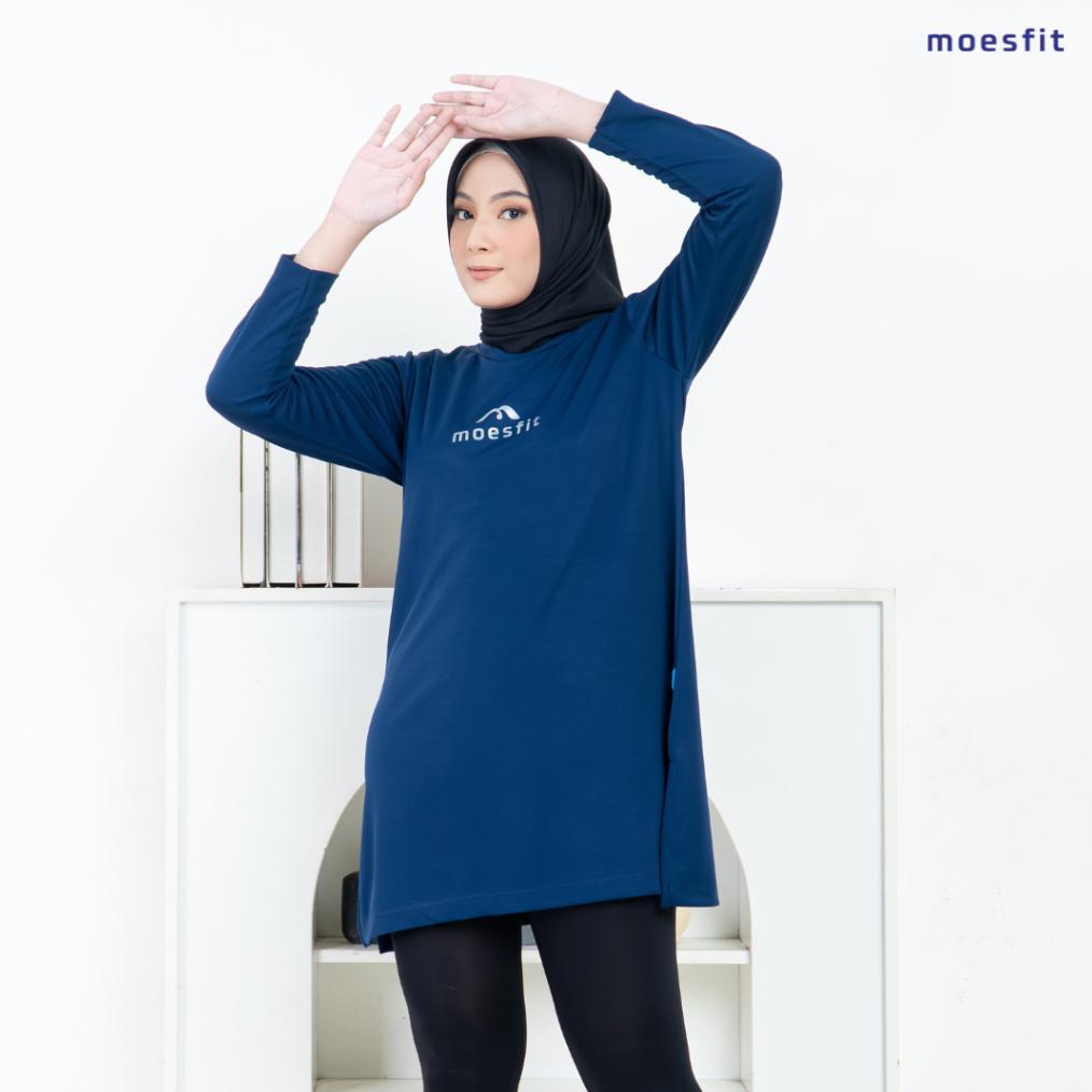 Termurah - Atasan Tunik Olahraga Kaos Olahraga Muslimah Bahan Dry Fit