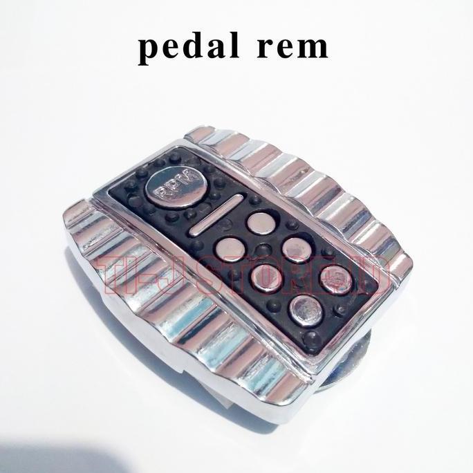 New- 1 Set Cover Pijakan Pedal Gigi Dan Rem Besi Anti Slip Universal Untuk Semua Jenis Motor