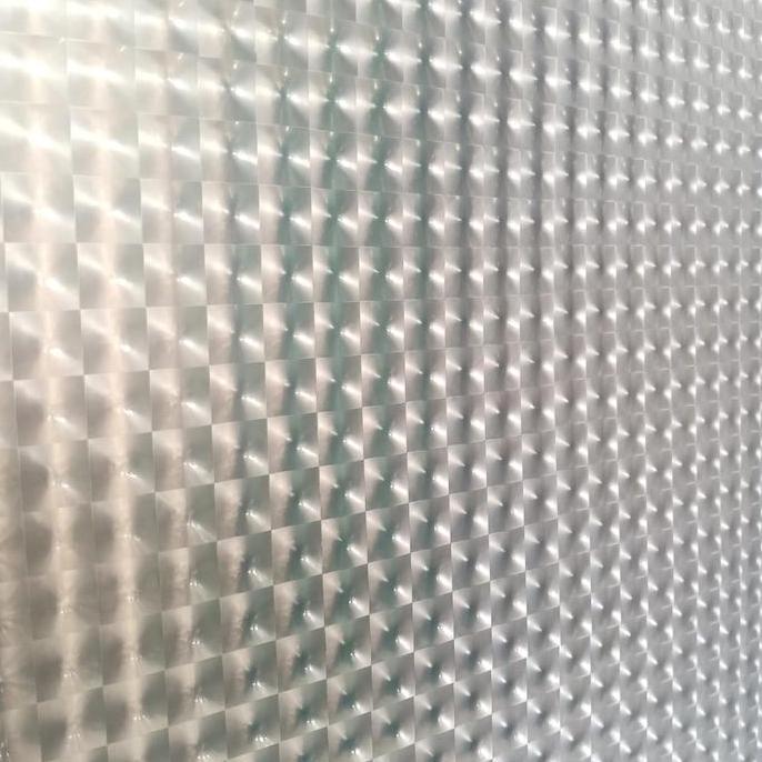 New- fiber pagar plastik penutup pagar putih motif 3 D harga permeter