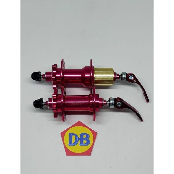 Hub raze 32 hole freehub 4 bearing jangkrik sepeda MTB merah