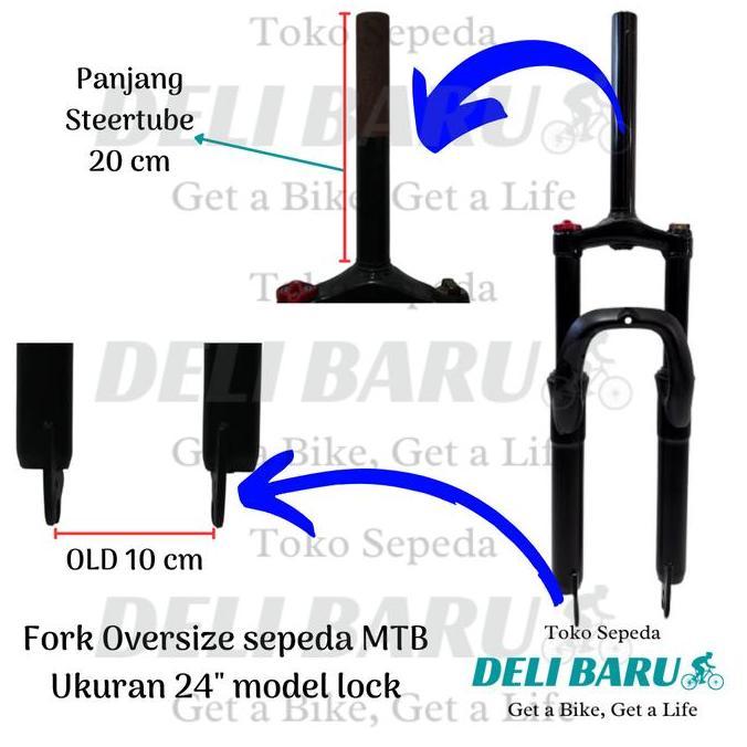 Fork 24 steel sepeda MTB garpu besi Oversize 28.6 suspension with lock preload travel 120