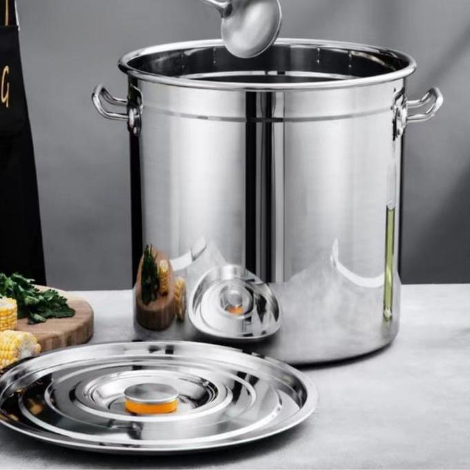 Stok Pot 30cm Besar Tebal Panci Sup Tinggi Multifungsi Stainless /25cm/30cm/35cm/40cm /Panci Dandang