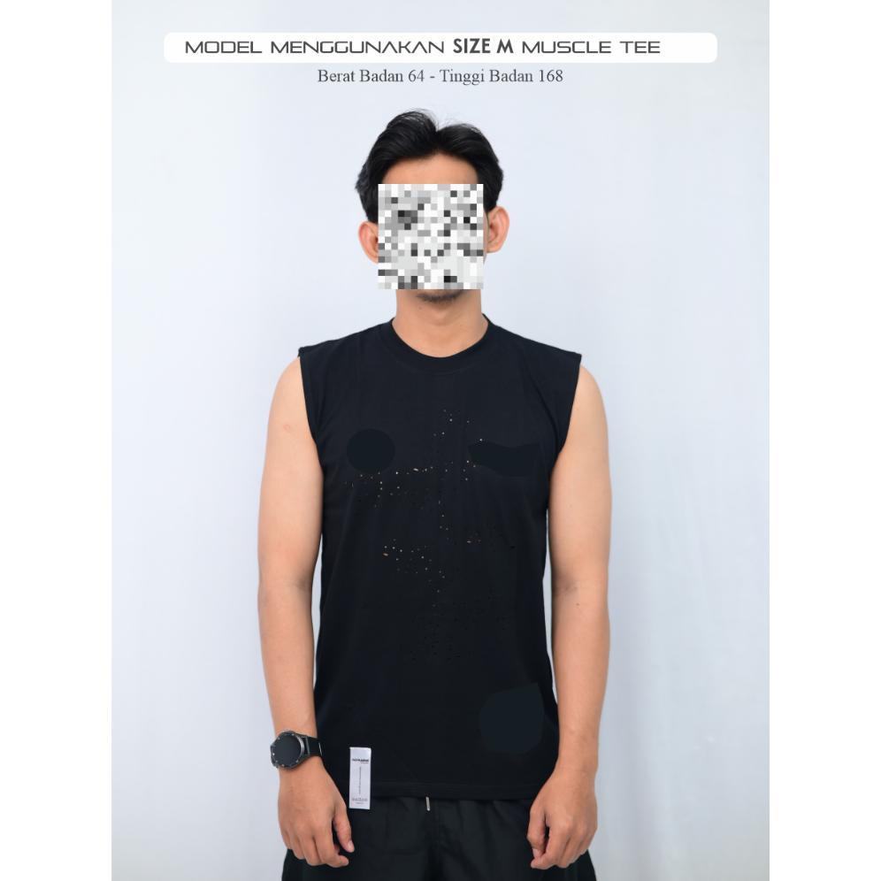 TERBARU DOPAMINE - Baju kaos Lari Jogging Pria Running Muscle Tee LASERSHOT Cowok T-shirt Cotton Com