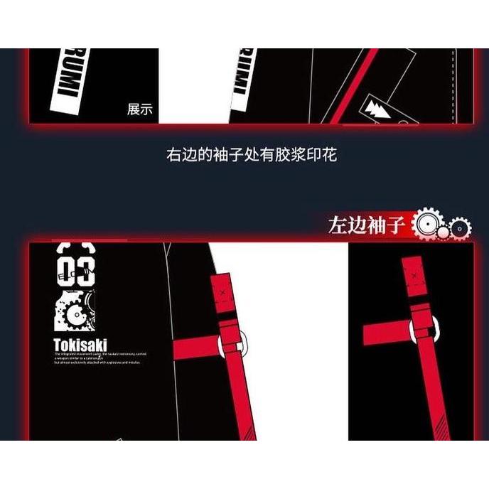 Tokisaki Kurumi Jacket Date A Live Cosplay Anime Jaket Jepang Fleece Pria Unisex Wanita Distro Baseb