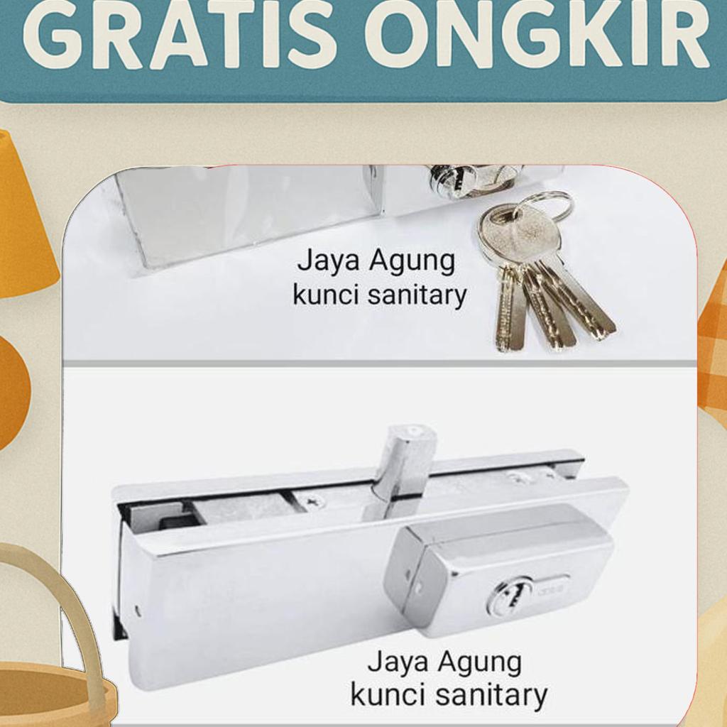 Kunci Pintu Kaca Frameless Us 10/Patch Fitting Us10