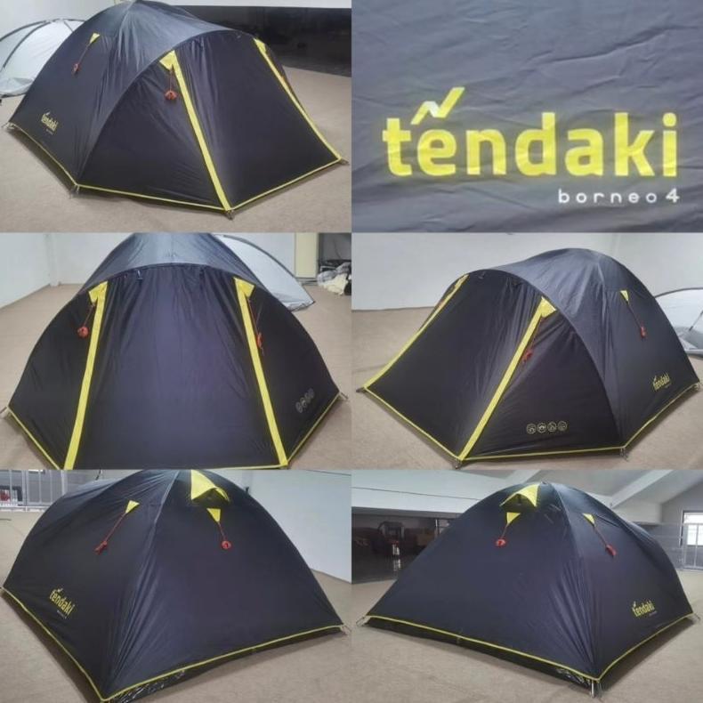 tenda camping gunung keluarga tendaki borneo 4 not mis pavillo  4p orang doubel layer