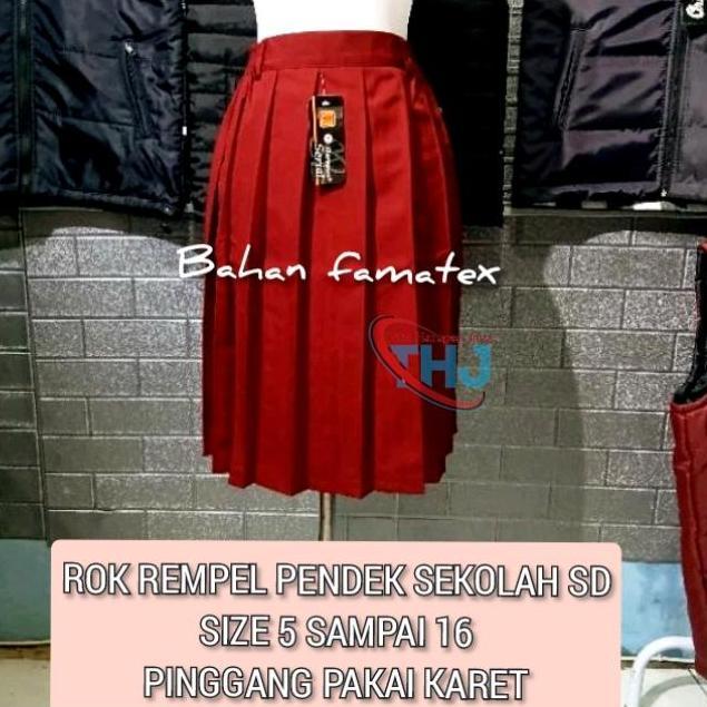 New- SIZE JUMBO...Seragam sekolah Rok pendek SD SMP Rempel Merah/putih/pramuka/Rok seragam sekolah b