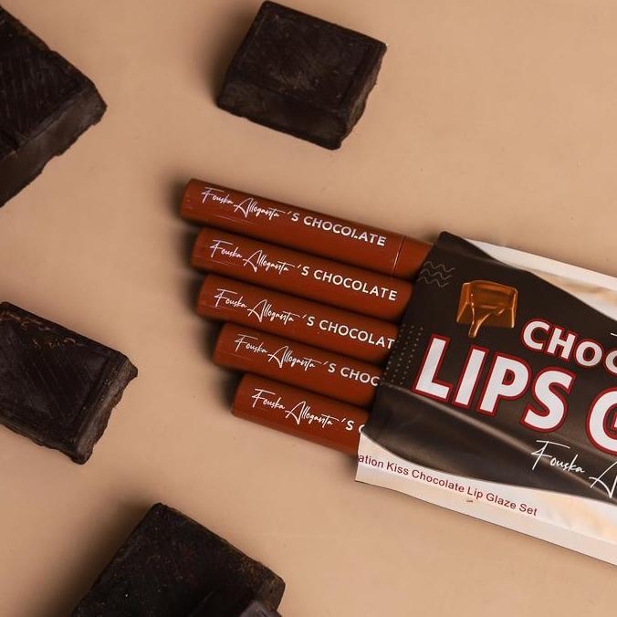 New- {BPOM 5Pcs / Promo & COD} Fouska Alloganta Paket Lipstik Matte Cokelat/Set lip gloss matte beru