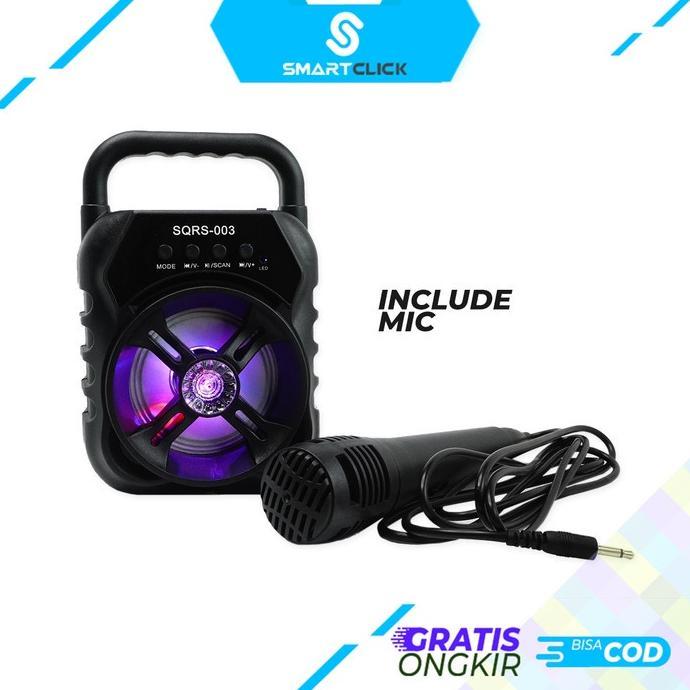 sale SPEAKER BLUETOOTH SUPER BASS 3 INCH FREE MIC KARAOKE FM SQRS 003