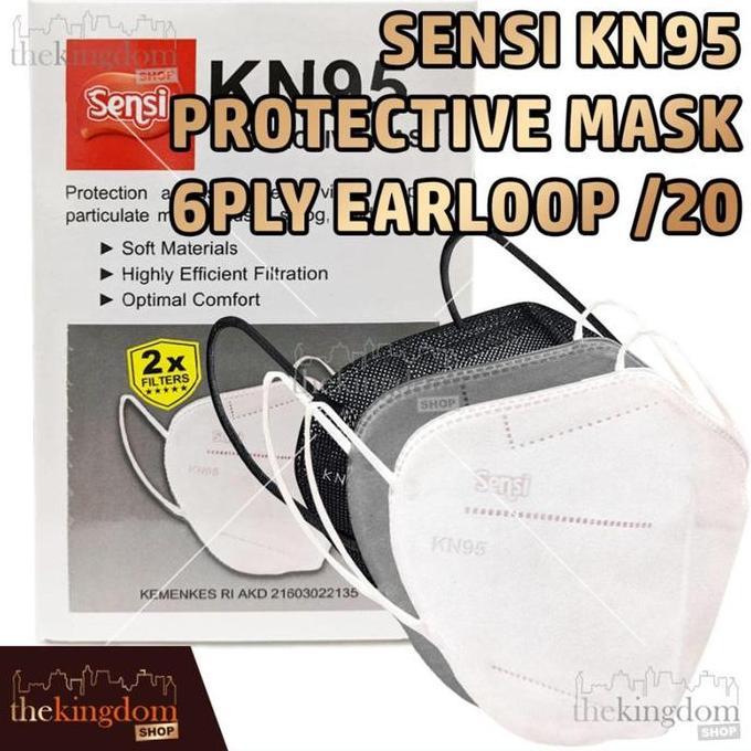 BEAM Sensi KN95 Mask 6ply Protective /20 Masker Medis N95 Warna Nyaman