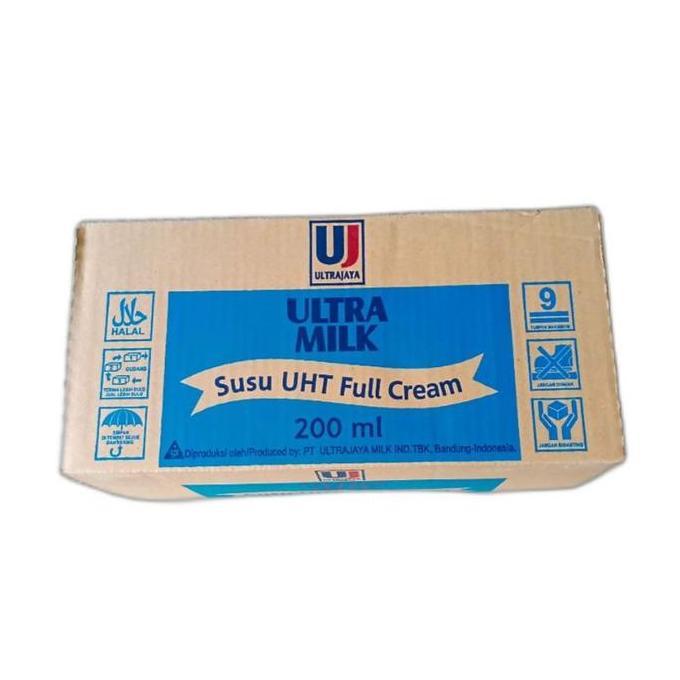 New- SUSU ULTRA MILK FULL CREAM 200 ML 200ML DUS KARTON (1DUS 24PCS) / SUSU ULTRA UHT FULL CREAM