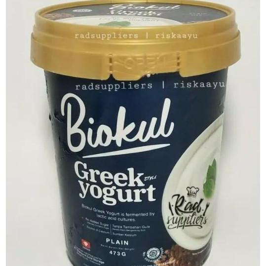 New- Biokul Greek Yogurt Plain 437ml, Kemasan mini Praktis, Best Seller, Tanpa Gula Tambahan, HALAL