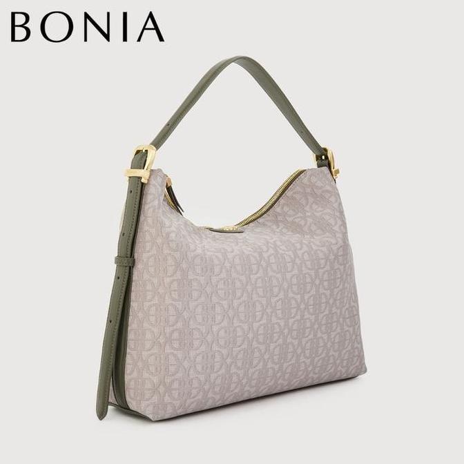 Bonia - Nuccia Monogram Shoulder Bag Dark Green