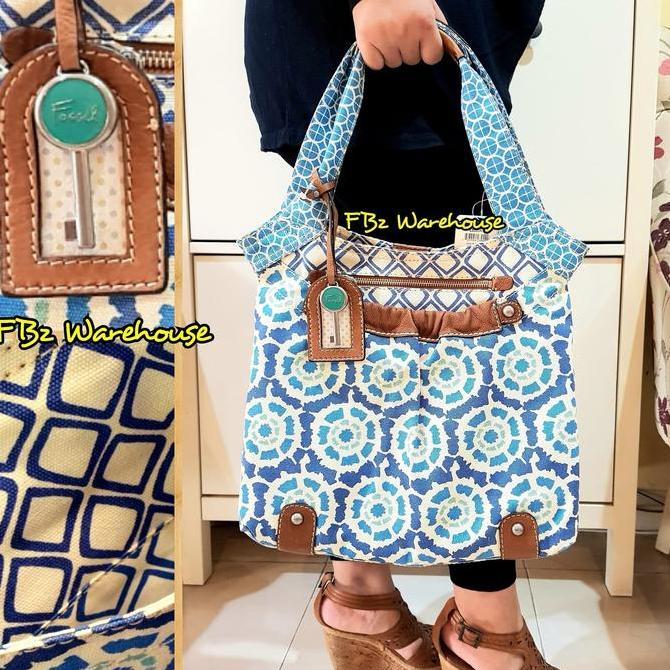 Fossil vintage weekender shopper tote