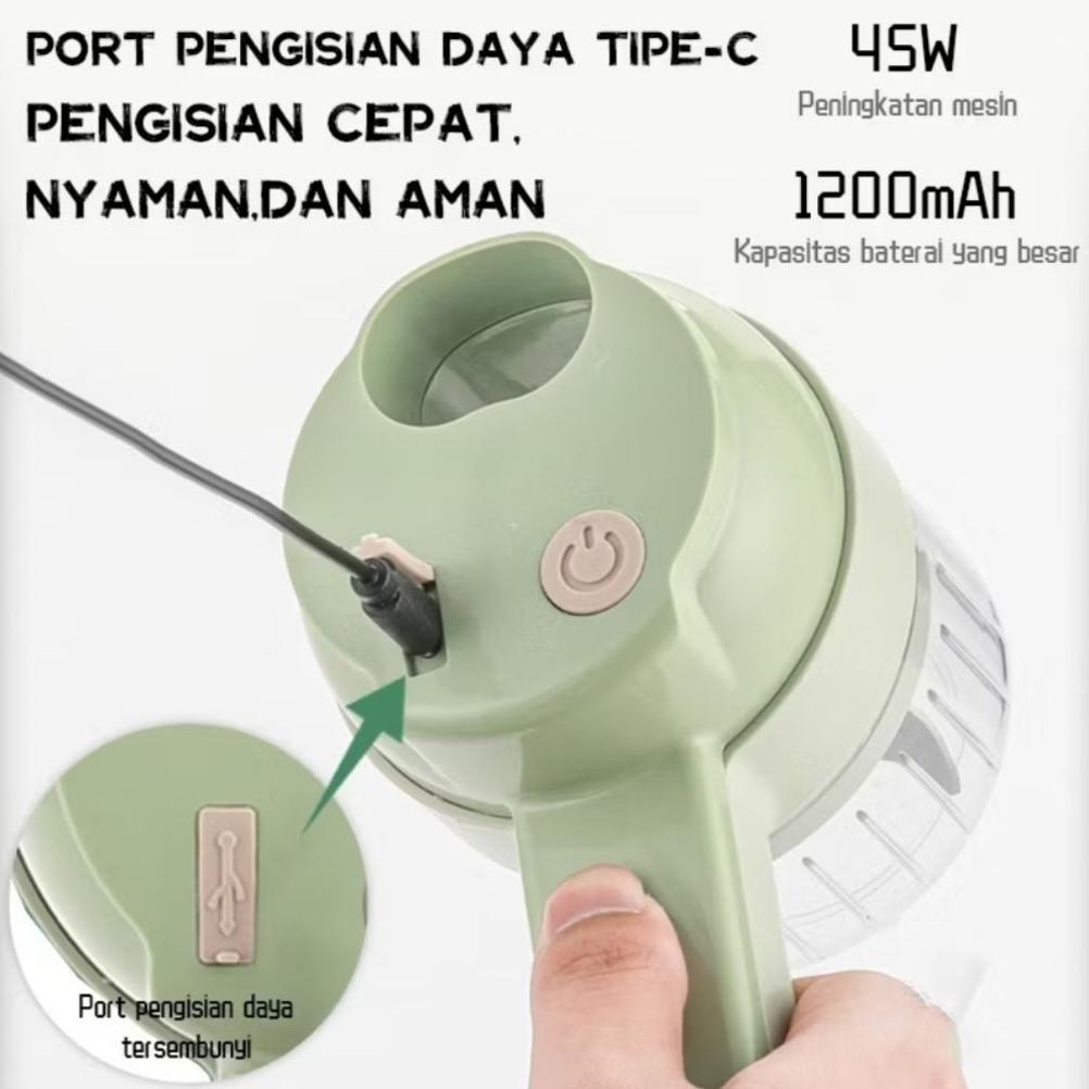 FOOD CHOPPER 4IN1 BLENDER BUMBU DAN SAYURAN MULTIFUNGSIONAL