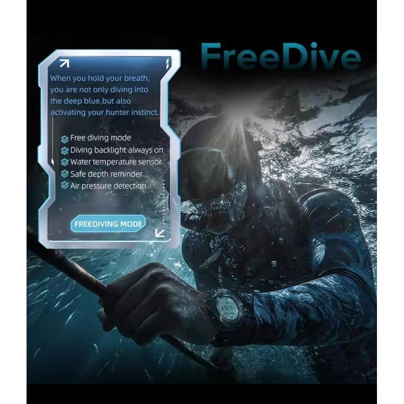 North Edge Apache-D Jam Tangan Selam Diving Altimeter Barometer Kompas Water Resist 100 Meter Origin