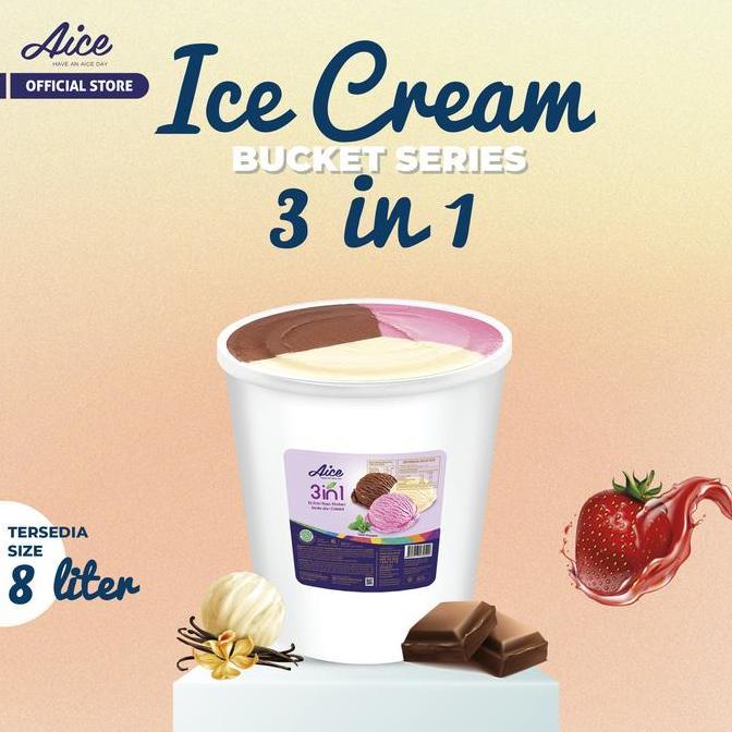 AICE 3in1 Bucket Ice Cream Es Krim Ember 8L Eskrim