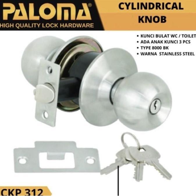 rendalens - kunci pintu kamar mandi bulat paloma ckp 312 handle wc toilet