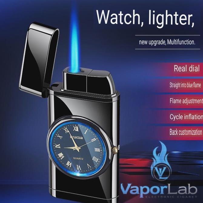 begionezz - mancis korek api bara model jam watch lighter bisa isi ulang murah