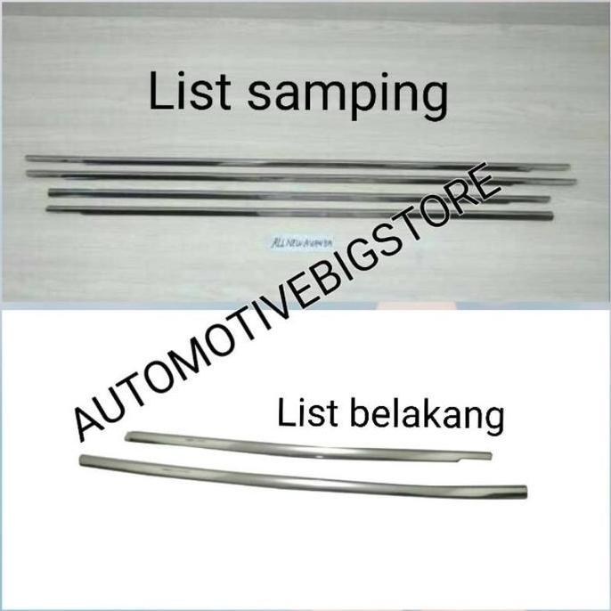 Promo Paket List lis kaca samping dan belakang pintu mobil All New Avanza Diskon