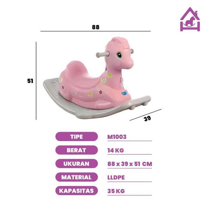 mainan anak kuda kudaan ayun goyang plastik wm 19034 kode 288