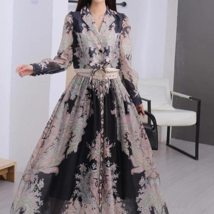 Stelan crop batik organza/stelan bkk/ import cina/ Baju Wanita Pesta