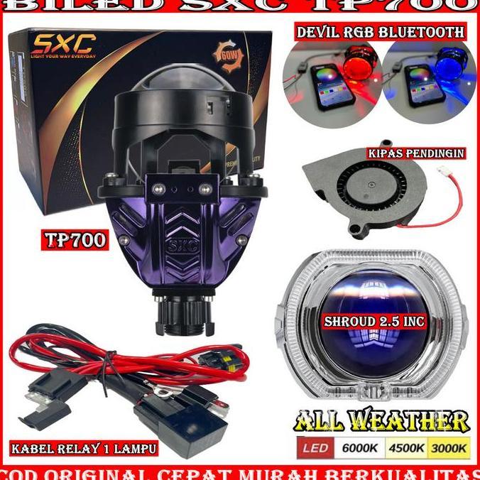 ORIGINAL BILED SXC 2,5 INCHI 60 WATT BILED SXC BILED TP500 DAN TP700 MURAH DANA PELAJAR CAHAYA PADAT