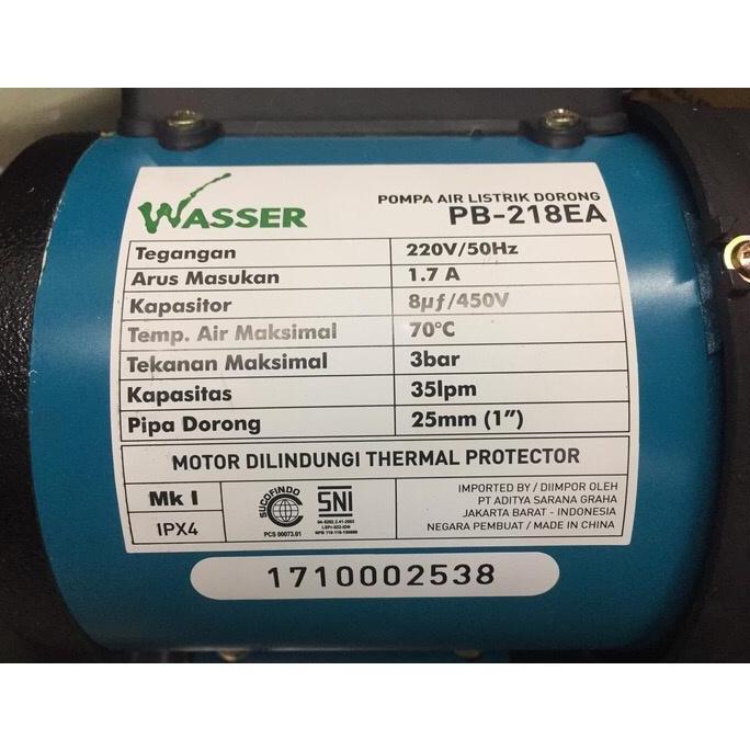 Pompa Dorong Booster Pendorong WASSER PB 218 EA PB218EA