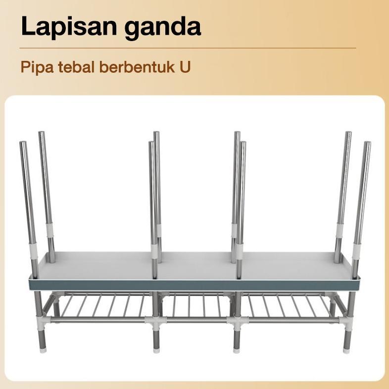 READY STOCK` HEMAT BEST SELLER READY STOCK LEMARI PAKAIAN KAIN DENGAN PIPA BAJA TEBAL LEMARI PAKAIAN