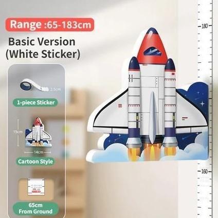 ZANLOZ Meteran Pengukur Tingi Badan Anak Wall Stiker dingding Magnetik 65-183 Karakter binatang Untu