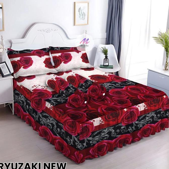 READY Promo Sprei Rumbai (Rempel) 180x200 & 160x200 Motif Bunga Aesthetic Homemade - Gratis 2 Sarung