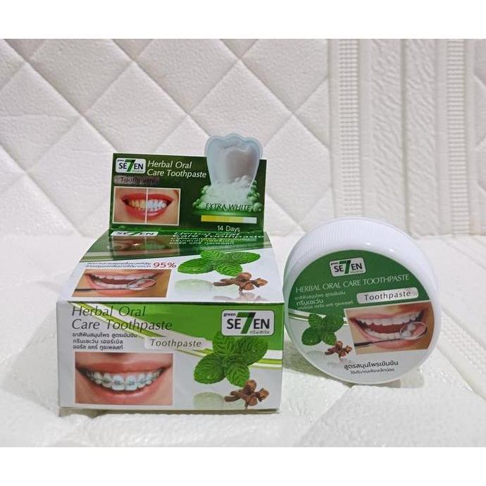 READY GREEN SE7EN//HERBAL ORAL CARE TOOTHPASTE//ODOL PEMUTIH GIGI/ORI 100% THAILAND