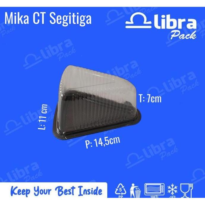 Tntgbox- Mika Cake Tray Segitiga @50Pcs / Mika Kue Segitiga / Mika Cake Mini