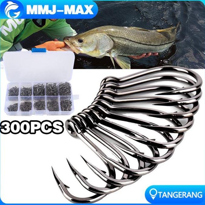 CALAVO 300pcs Kail Pancing/Kail Pancing Bahan Baja Karbon/Fishing Hook
