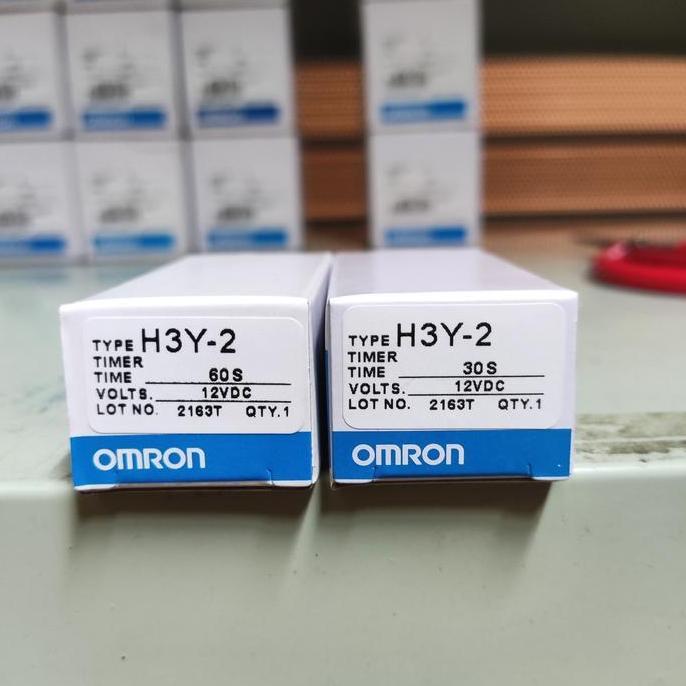 Kithch- Timer Omron H3Y-2 12Vdc 30S 60S / H3Y 2 12V Dc 30 Detik 60 Detik Dc12