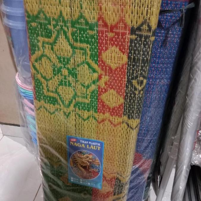 PROMO tikar plastik Naga laut 2x2M / Tikar anyam flax lantai