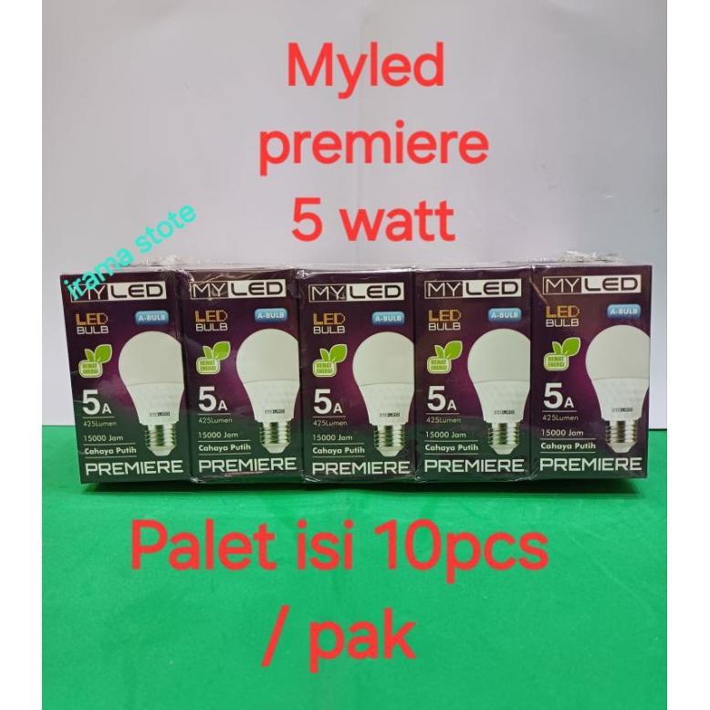 LAMPU LED 5 WATT MY LED BULB PREMIER 5W /  Lampu myled premiere / Paket isi 10 pcs / Pak