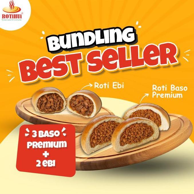 BUNDLING BEST SELLER 3 BASO AYAM PREMIUM 2 ROTI EBI PONTIANAK ROTIHUI