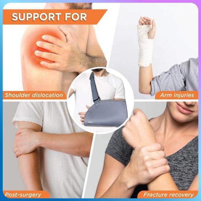 TERMURAH VISSCO - ARM SLING POUCH with Adjustable Strap 0805 | Deker Bahu Penyangga Lengan Tangan Pa